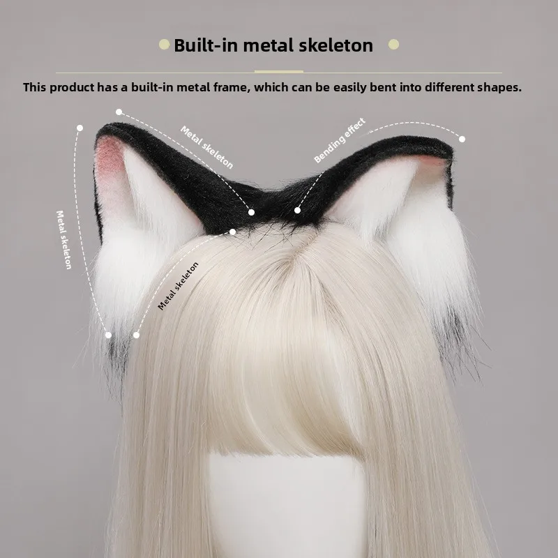 Oreilles d'animaux cosplay japonaises faites à la main, coiffure Lolita, accessoires JK, bandeau oreilles de chat