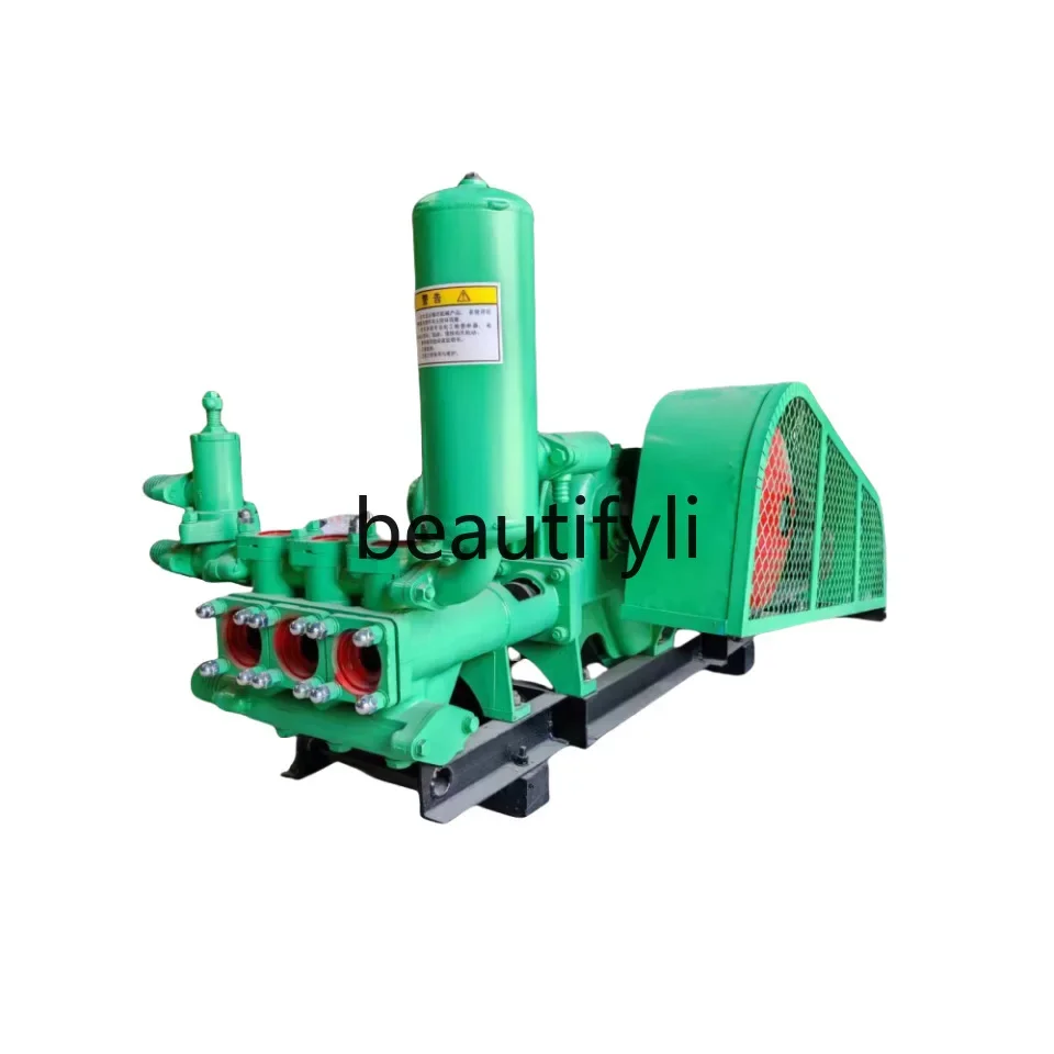 

Frequency conversion three-cylinder, gear mud pump, three-cylinder plunger pump, 30 square meters per hour grouting pumpX