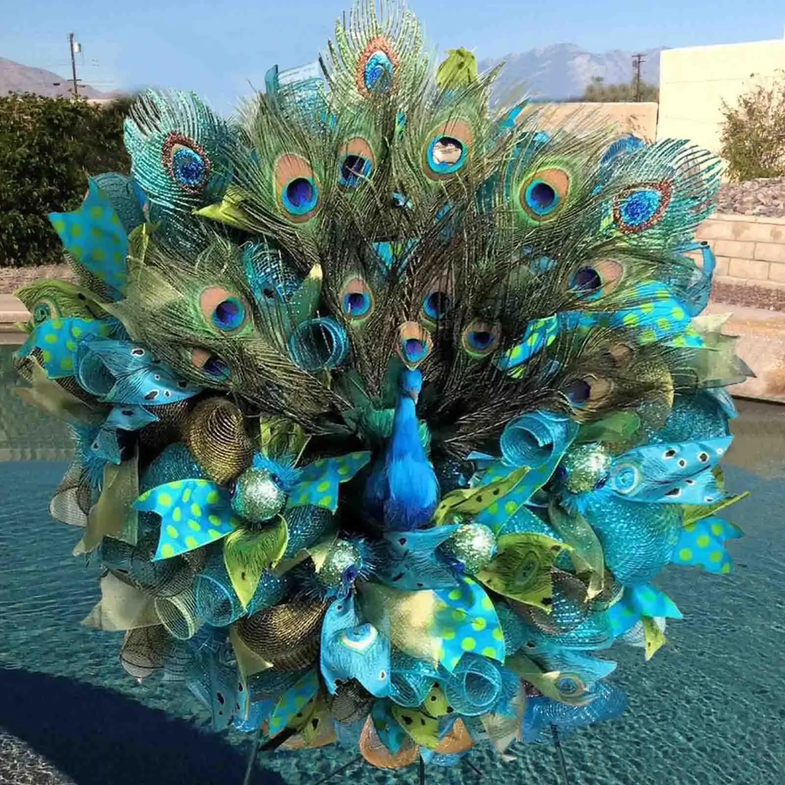 Peacock Wreath Home Decoration Door Hanging Wall Hanging Living Room Decor Creative Home Decor Garden Decor