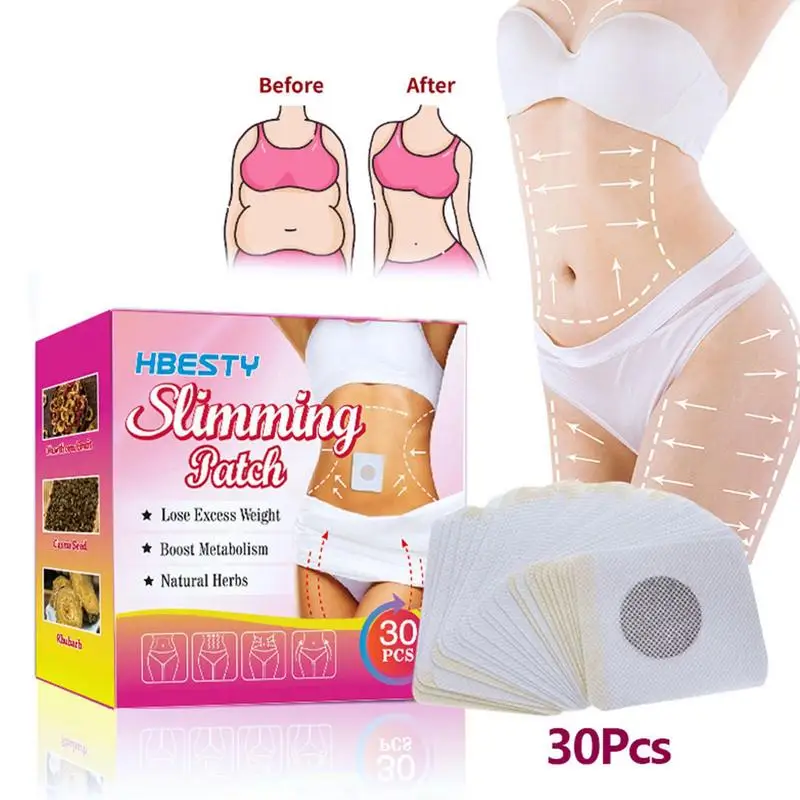 30Pcs Belly Slimming Patch Effective Herbal Plants Slimming Patches For Shaping Waist Abdomen & Buttock Boosting Metabolism