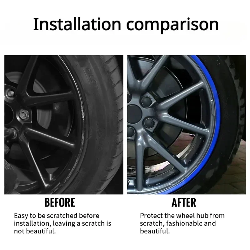 Wheel Hub Protection Ring16/17/18/19/20/21 inch for Tesla Model 3 Y S X Car Rims Ring Protectors Vehicle Wheel Rims Guard Strips view 2