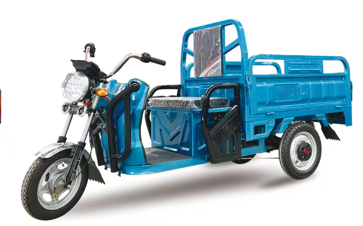 Factory Outlet Heavy Duty 1200W Electric Cargo Tricycle 11-20km/h Speed Open Body LCD Display Steel Material 400kg Payload