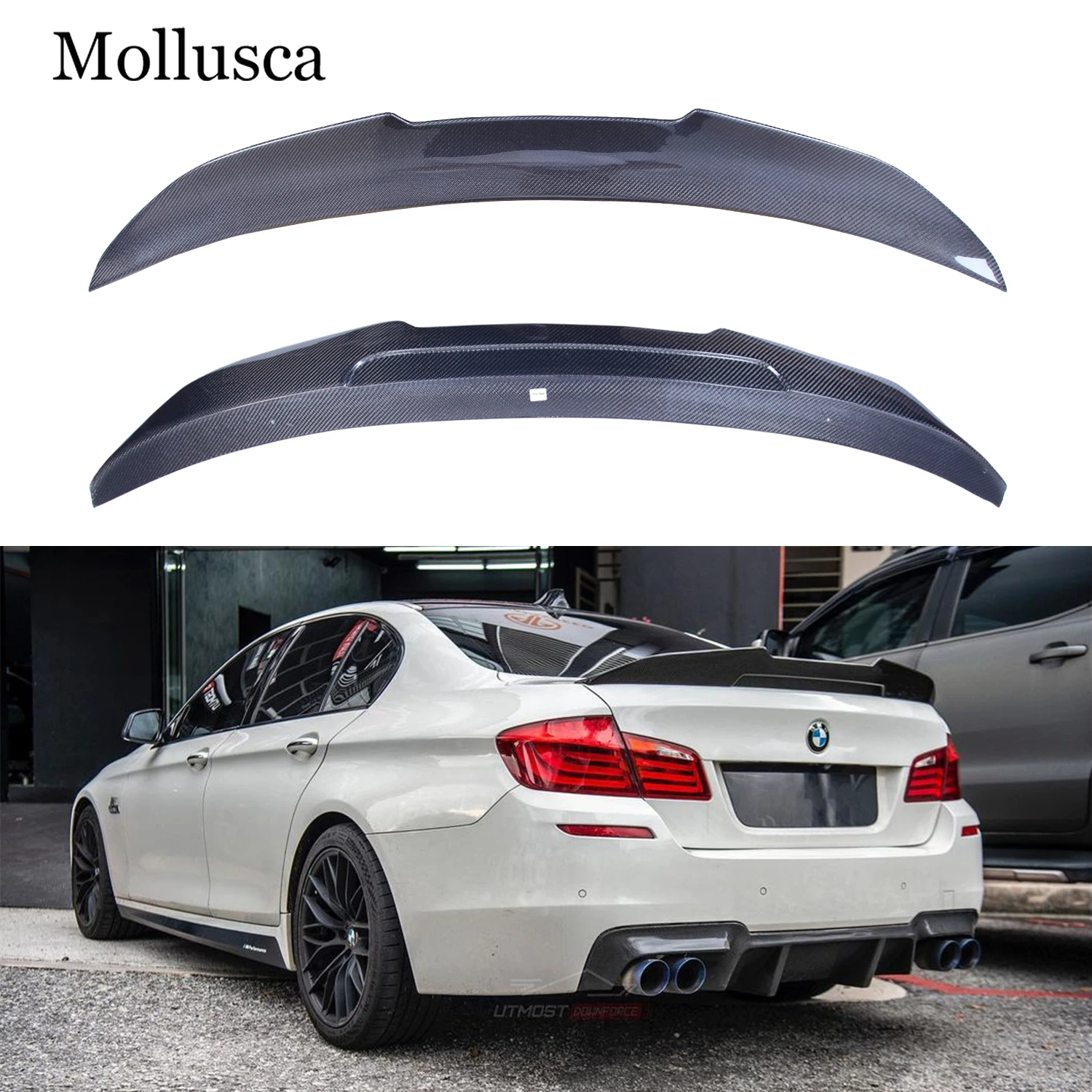 

For BMW 5 Series F10 F18 /F10 M5 Sedan PSM Style Carbon fiber Rear Spoiler Trunk wing 2009-2016