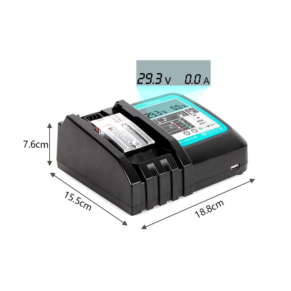 Original DC18RC Li-ion Battery Charger For Makita 18V 14.4V BL1830 Bl1430 DC18RF BL1415 BL1815 LXT400 BCl180W DC18RD DC18SF