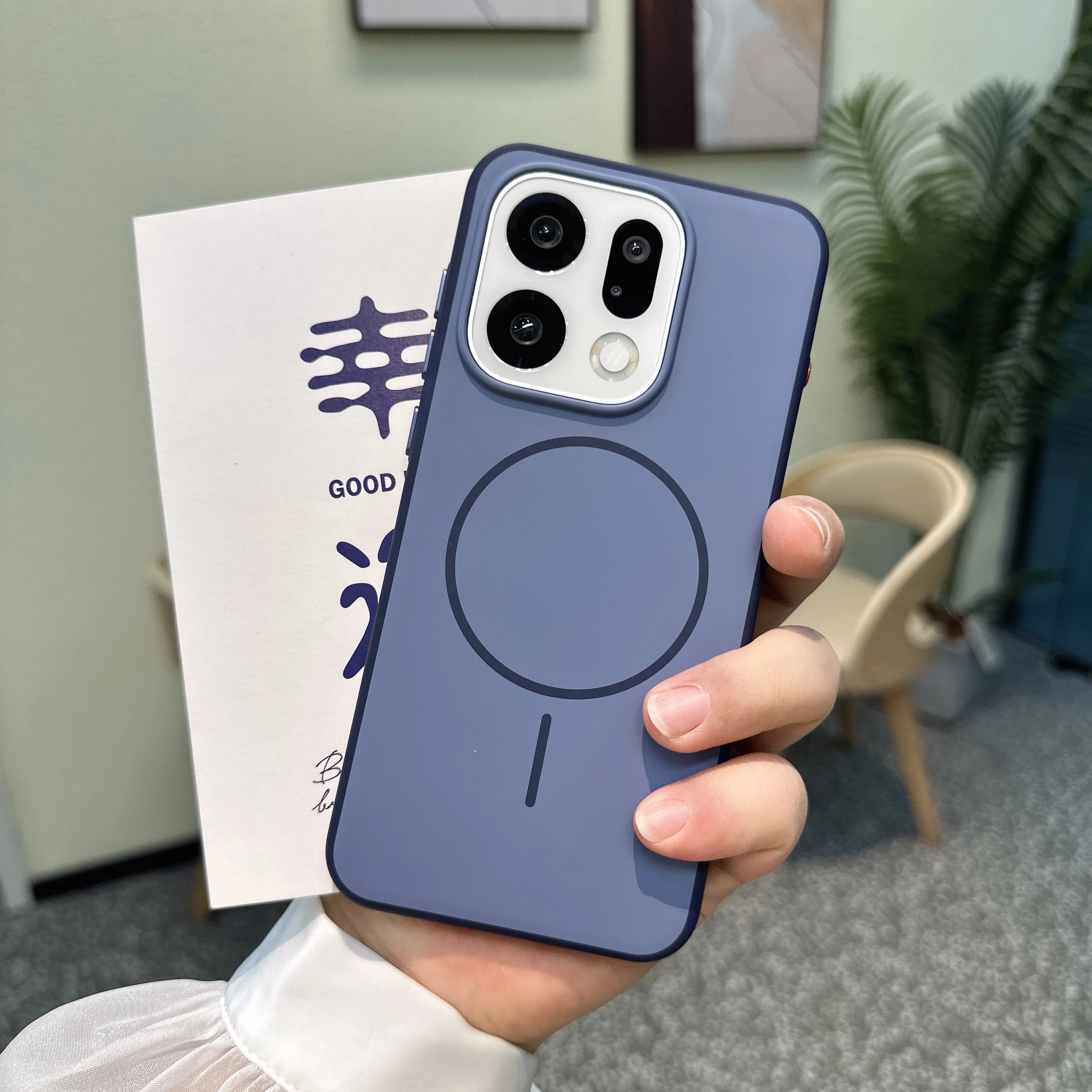 

For OPPO Find X9 Pro Case Magnetic Wireless Charging Luxury Matte Skin Feel Shockproof Bumper Back Cover Funda