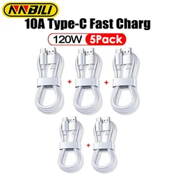 NNBILI 1-5PCS 100W 10A Type C Super Fast Charging Cable Data Cord For Huawei Xiaomi Samsung Redmi Quick Charing USB C Cables ﻿