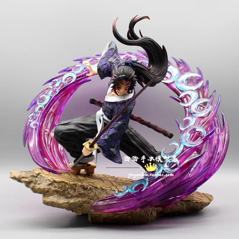 33cm Demon Slayer Kokushibou Anime Figure Tsugikuni Yoriichi Action Figurine Light 2 Heads Juuni Kitsuki Gk Gift Kids Toys