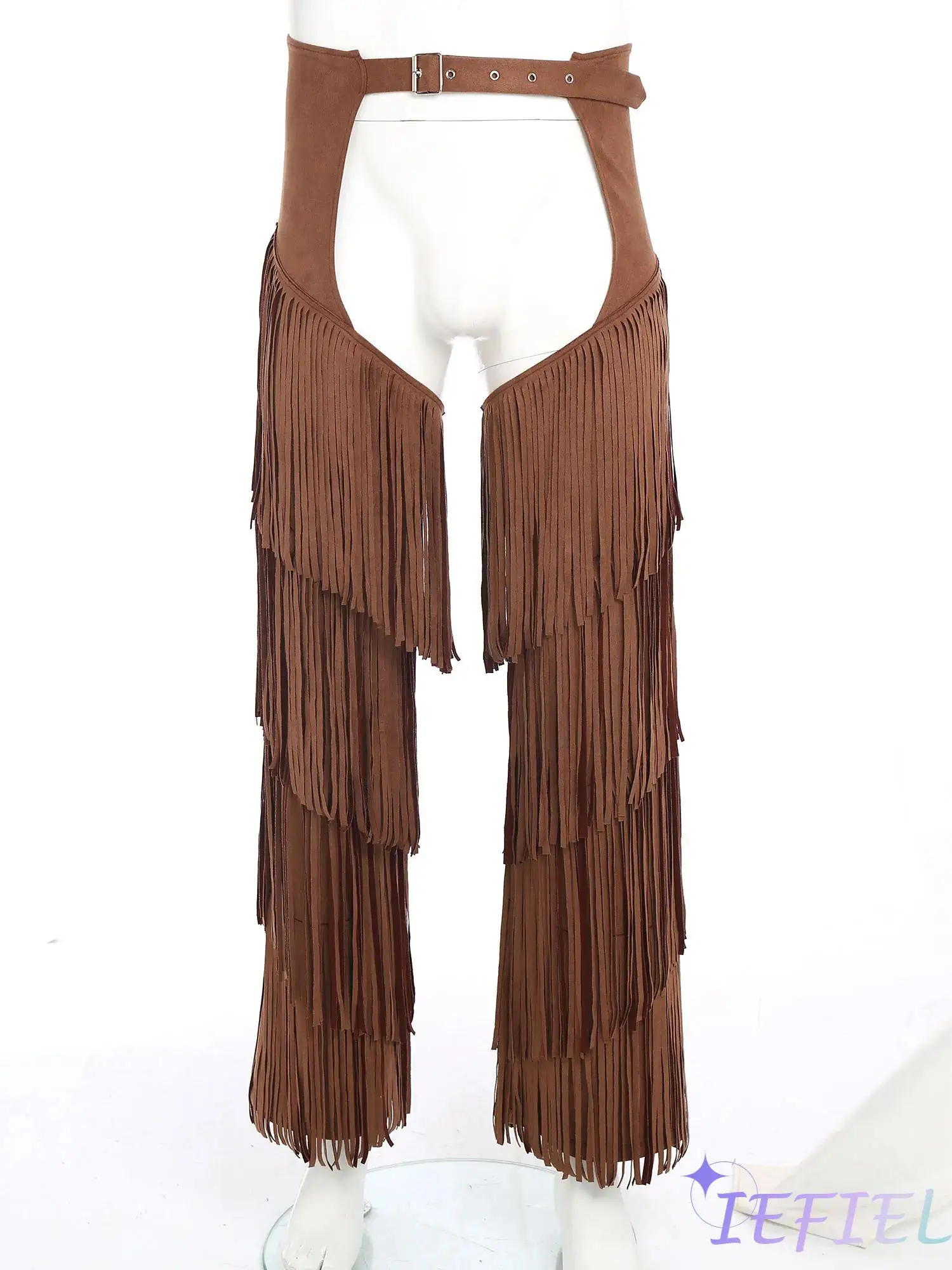 

Adult Mens Bold Motorcycle Party Pants Buttless Style with Western Fringe Details Perfect for Christmas Halloween Holiday Events