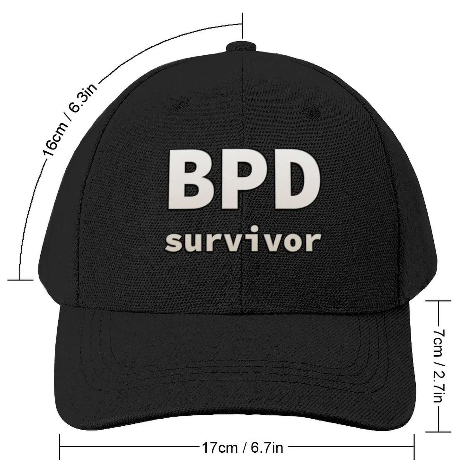 BPD (borderline personality disorder) survivor Baseball Cap custom Hat Christmas Hat For Women 2024 Men's