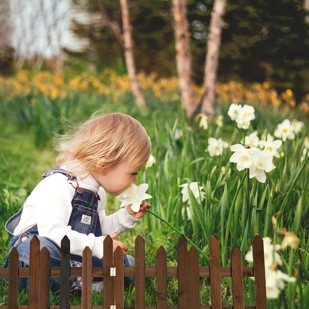 

Wooden Fence Panel Garden Edging Border Outdoor Landscape Yard Decorative Fencing Small Fence For Lawn Tree Protection