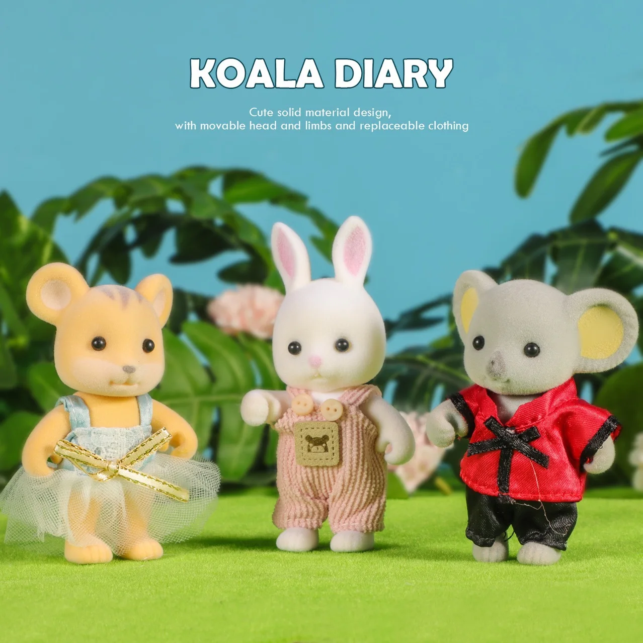 Koala Diary Original Doll Simulation Small Animal Model Miniature Scene Decoration Children\'s Play Home Doll Birthday Gift