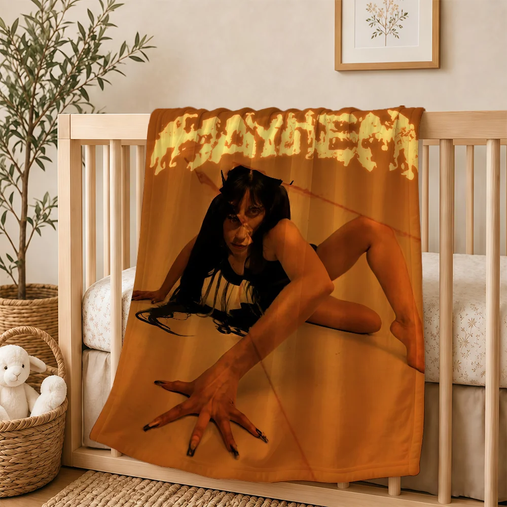 Singer L-Lady GagaS Mayhem Blanket For Soft Warm Knee For Bedroom Living Room Bed Sofa Camping Picnic Office Gift