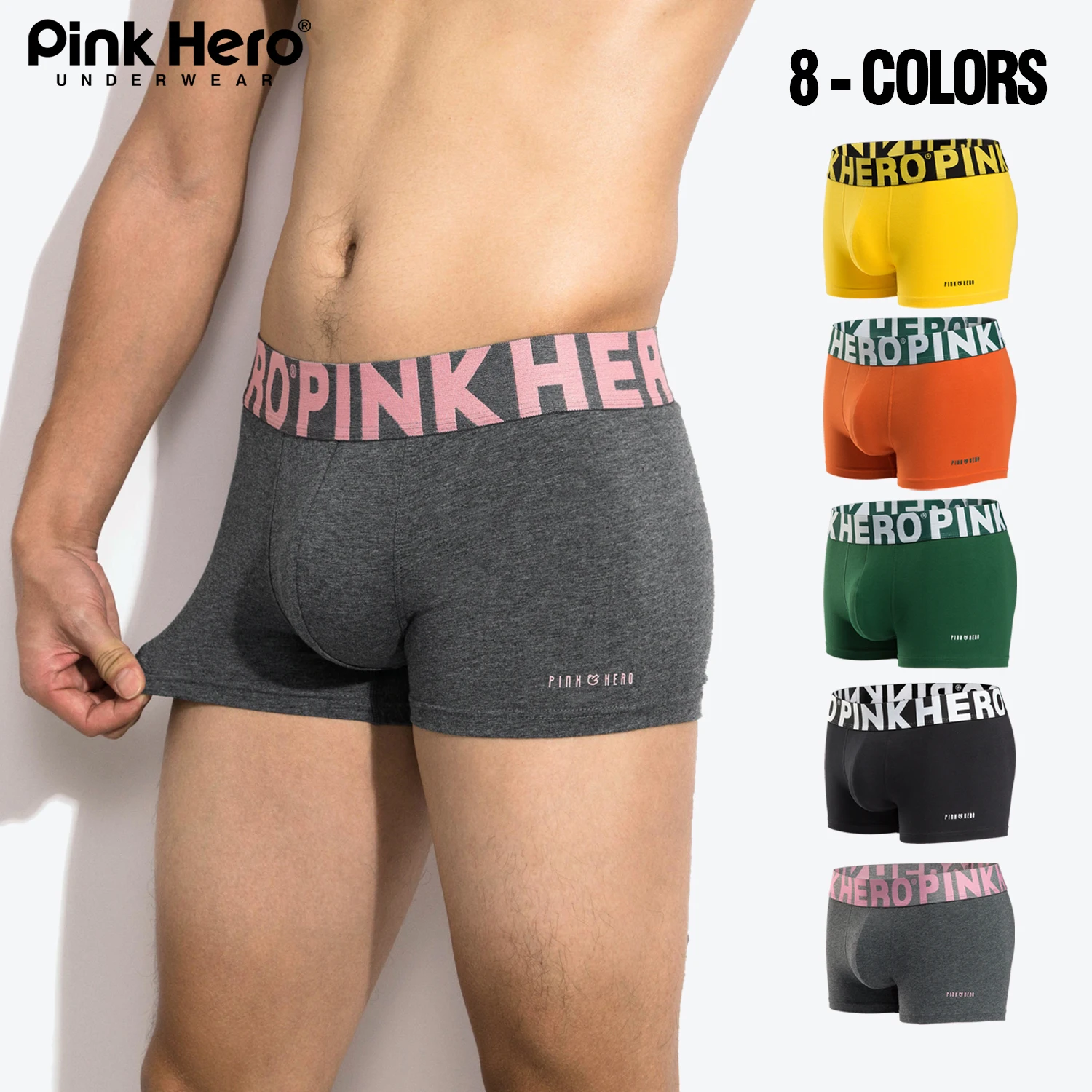 PINKHERO Fashion Underpants For Men,High Quality Comfy And Soft Cotton Mens Underwear Boxer Briefs,Original Sexy Men\'s Panties