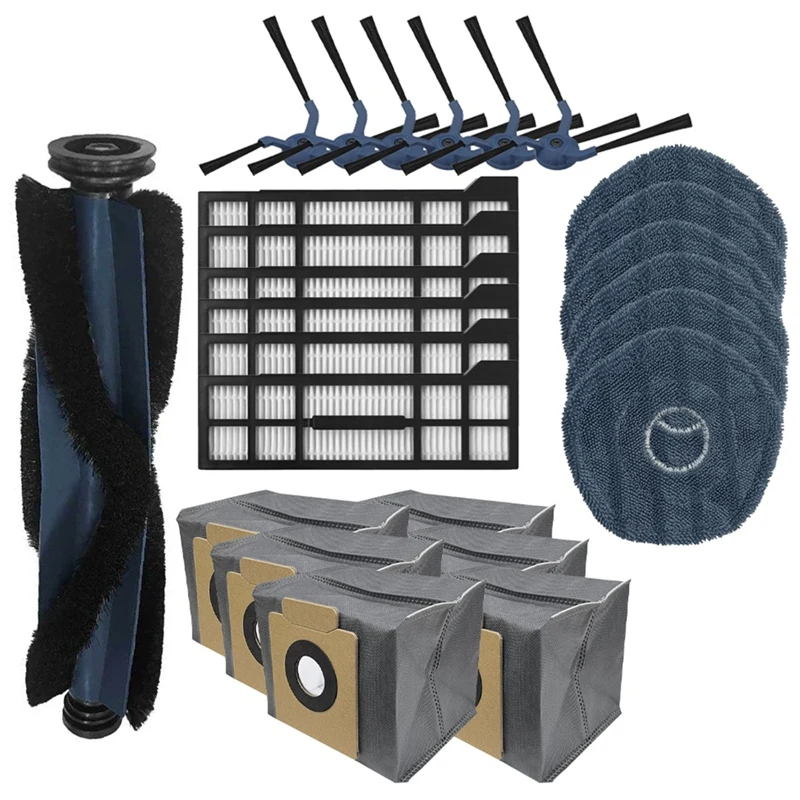For Eufy X10 Pro Omni Robot Vacuum Replacement Parts Roller Brush Side Brush Filter  Mop Dust Bag
