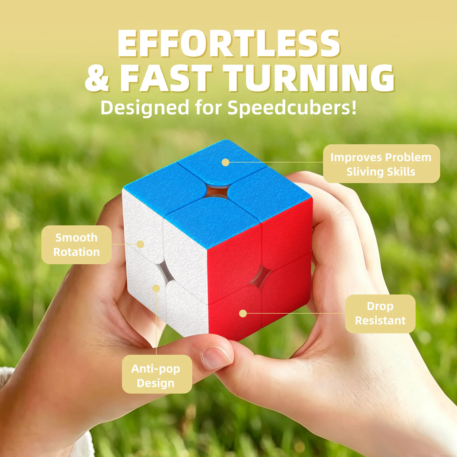sengso Speed Cube 2x2 3x3 4x4 5X5 Cube Smooth Rotation Stickerless Puzzle Competition Cube for Kids Birthday Christmas Gift