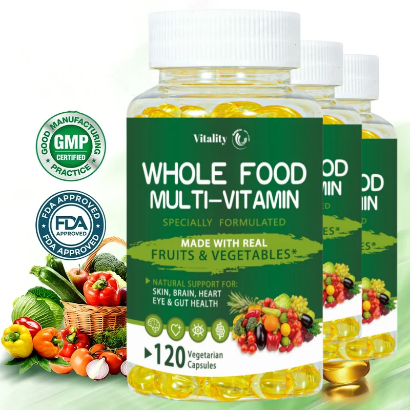 Whole Food Multivitamin Minerals Capsules Zinc & Vitamin D3K2 Improve Immunity Healthy Hair & Skin & Nails for Women