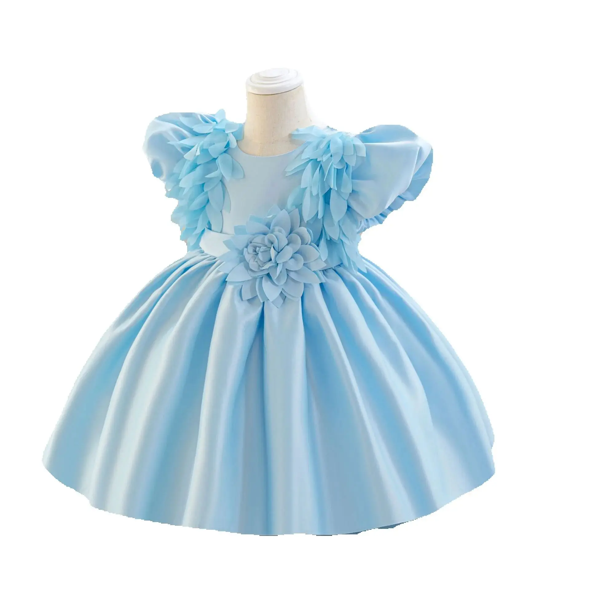 HETISO платье принцессы для маленьких девочек, детское праздничное платье-пачка с аппликацией, милое платье для церемонии, платья для первого дня рождения, От 6 лет