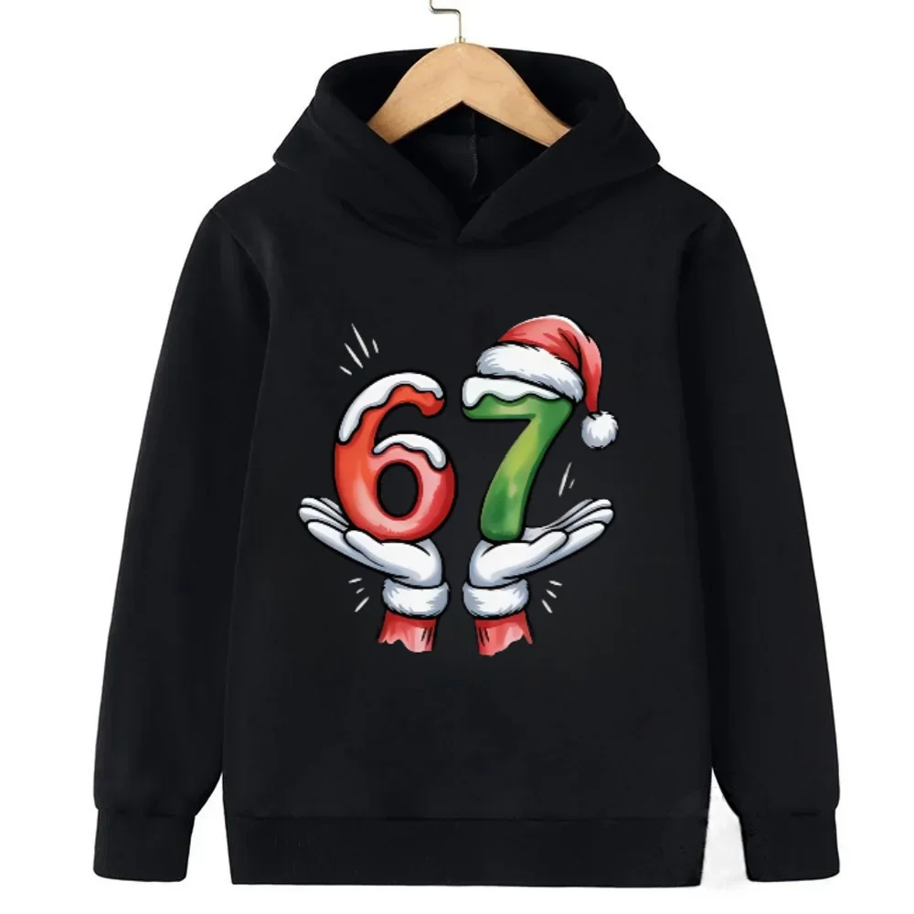 キッズ パーカー 2026 バイラル「67 バイブ」幼児用フード付きスウェットシャツ 男の子 女の子用 ファッショナブルで楽しい子供用快適なスウェットシャツ