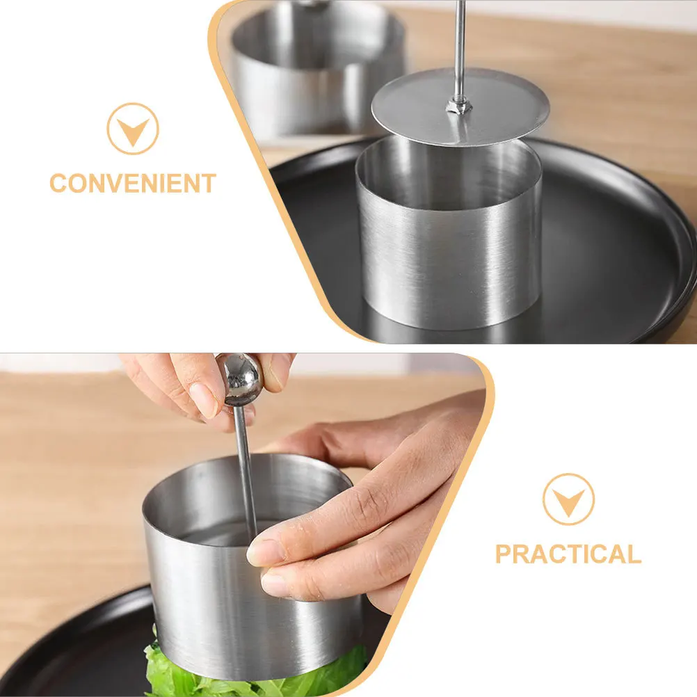 

3Sets Mold Set Stainless Steel Round Tiramisu Rice Ball Sushi Maker Easy Release Non Stick DIY Kitchen Gadget