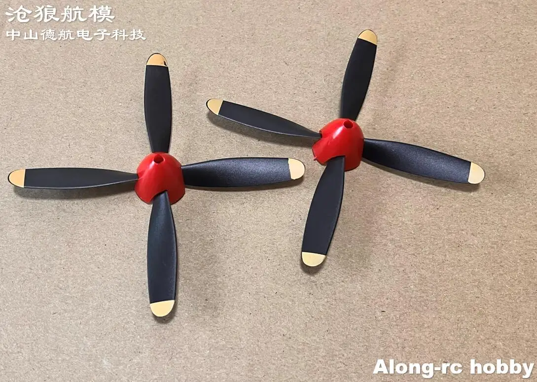 2pcs 106mm 4 blades Propeller for RC Airplane Plane Spare Part Volantex rc 400mm Wing Span P51 Mustang Park Flyer 761-5