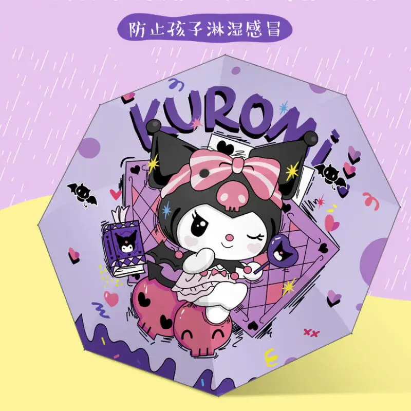 サンリオ マイメロディ 新しい可愛い日傘 超軽量携帯漫画防水防風手動折りたたみ晴雨兼用傘