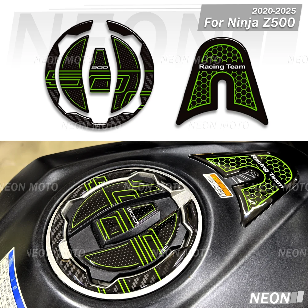 

Z500 мотоциклетные 3D наклейки из эпоксидной смолы 2020-2025 для kawasaki Ninja Z 500, боковые ручки, газовые топливные наклейки, масляный комплект