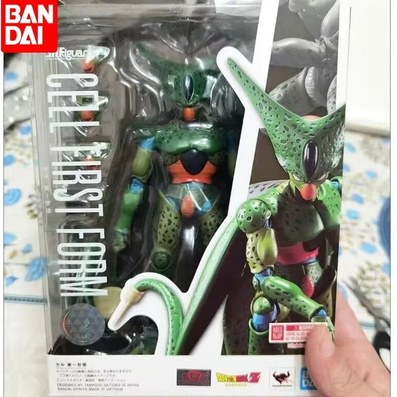 

New Bandai Original S.h.figuarts Shf Dragon Ball Cell First Phase Anime Action Figure Finished Model Kit Robot Toy Gifts