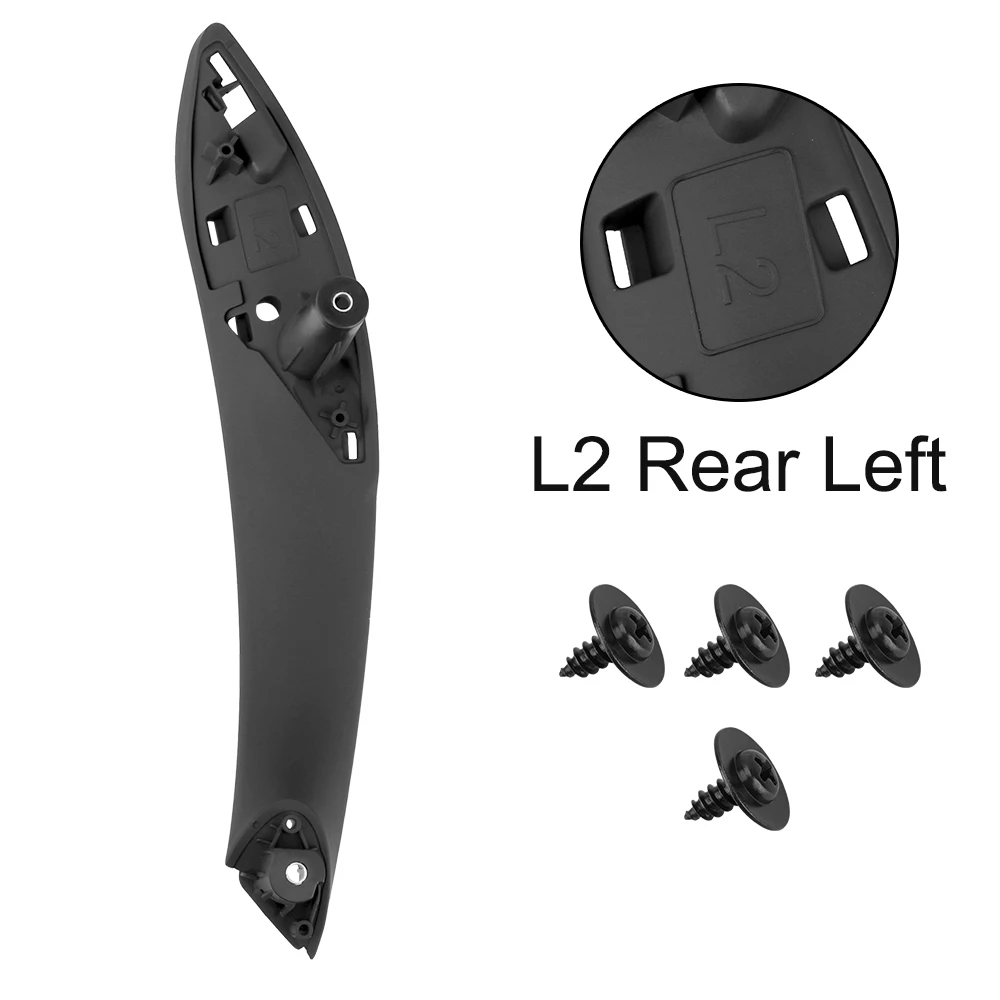 أسود الجبهة الخلفية اليسار/اليمين لسيارات BMW F30 F80 F31 F32 F34 F35 مقبض السيارة الداخلي لوحة الباب سحب غطاء الكسوة مقابض الأبواب الداخلية #3