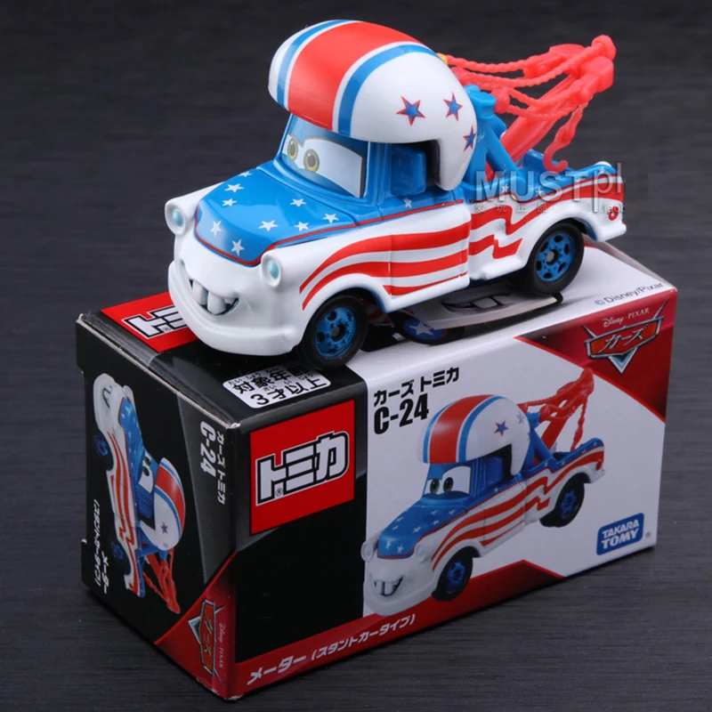 Takara tomy carros mater bandeira nacional liga modelo de carro fundição coleção presente dando clássico brinquedos de presente das crianças