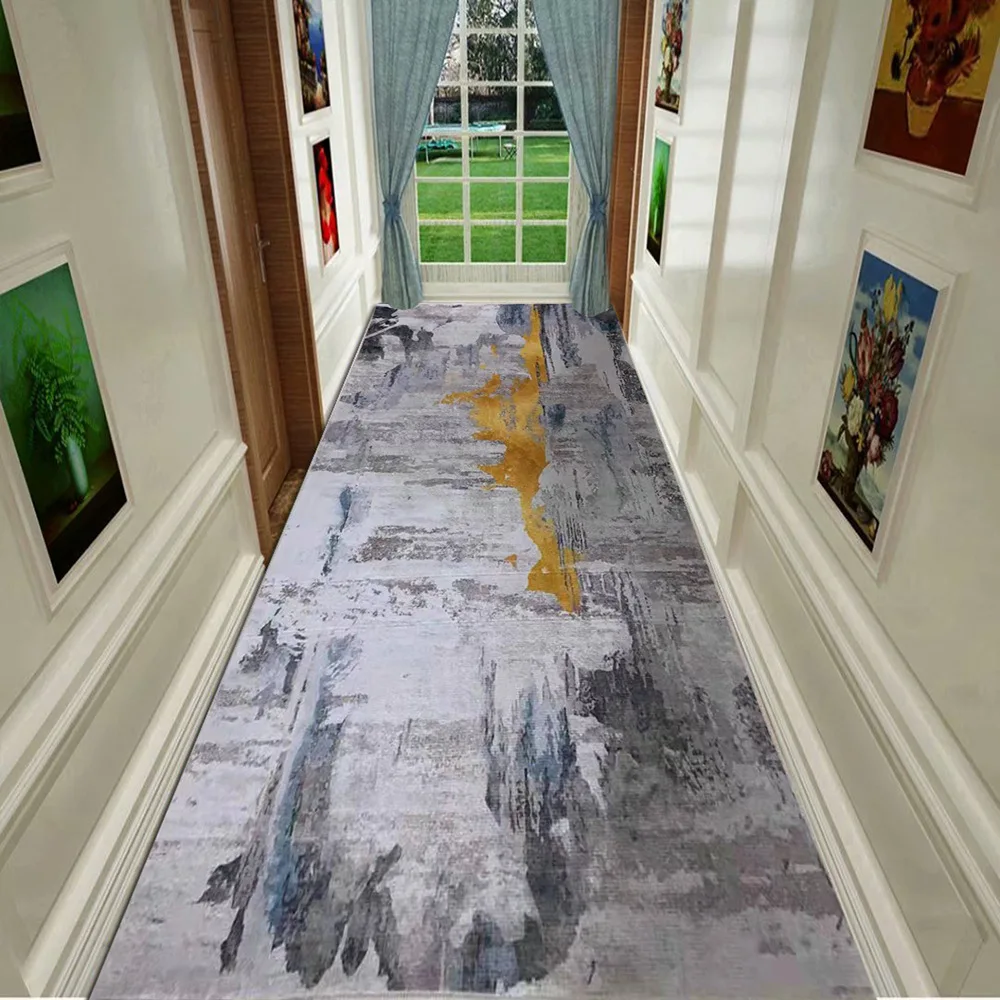 

Corridor Stairs Entrance Floor Mat Home Doormat Living Room Rug Modern 3D Carpet Pastoral Path Print Bedroom Floor Area Rugs