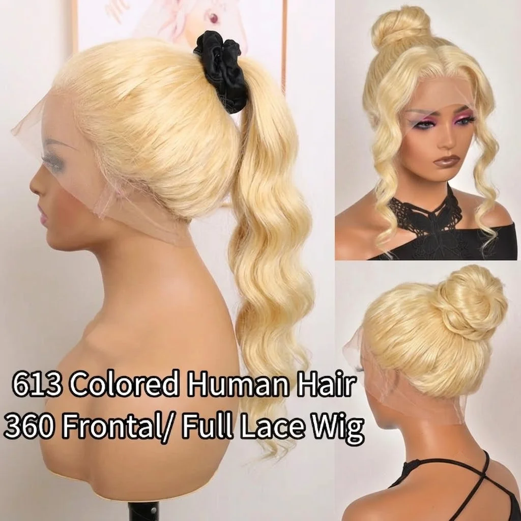 Transparent Lace Front Wig 613 Blonde Body Wave13x4 13x6 360 Lace Frontal Wigs 180 200 220 Density Brazilian Human Hair Wig Pre Plucked Brazilian Remy Hair Wigs