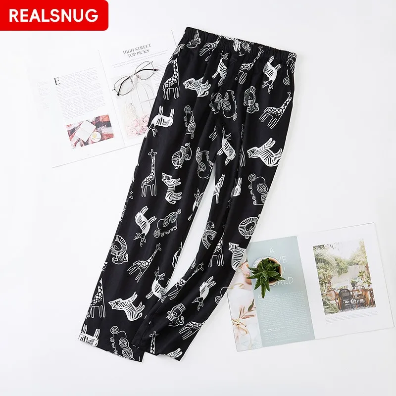 NANJIREN Women Cotton Pajama Sleepwear Pants Fashion Home Trousers Female high quality Sleep Pants Elastic Casual Sleep Bottoms