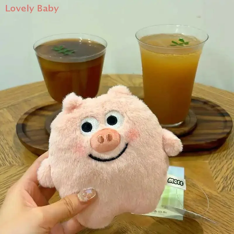 Porte-clés à breloques pour sac, 1 pièce, mignon cochon rose, Bacon, poupée en peluche, pendentif de marionnette à main, jouet Animal en peluche doux pour tous âges