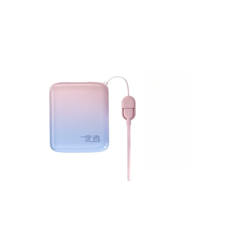 

The power bank has its own cable, fast charging, large capacity of 20,000 mAh, ultra-thin, compact and portable