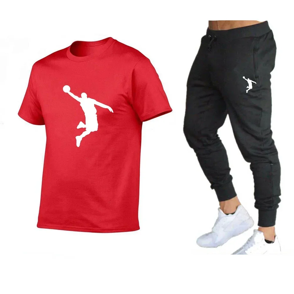 Tuta da uomo abbigliamento firmato di lusso Set sportivi due pezzi t-shirt da uomo estiva pantaloni Set Casual Brand Fitness Jogger Set