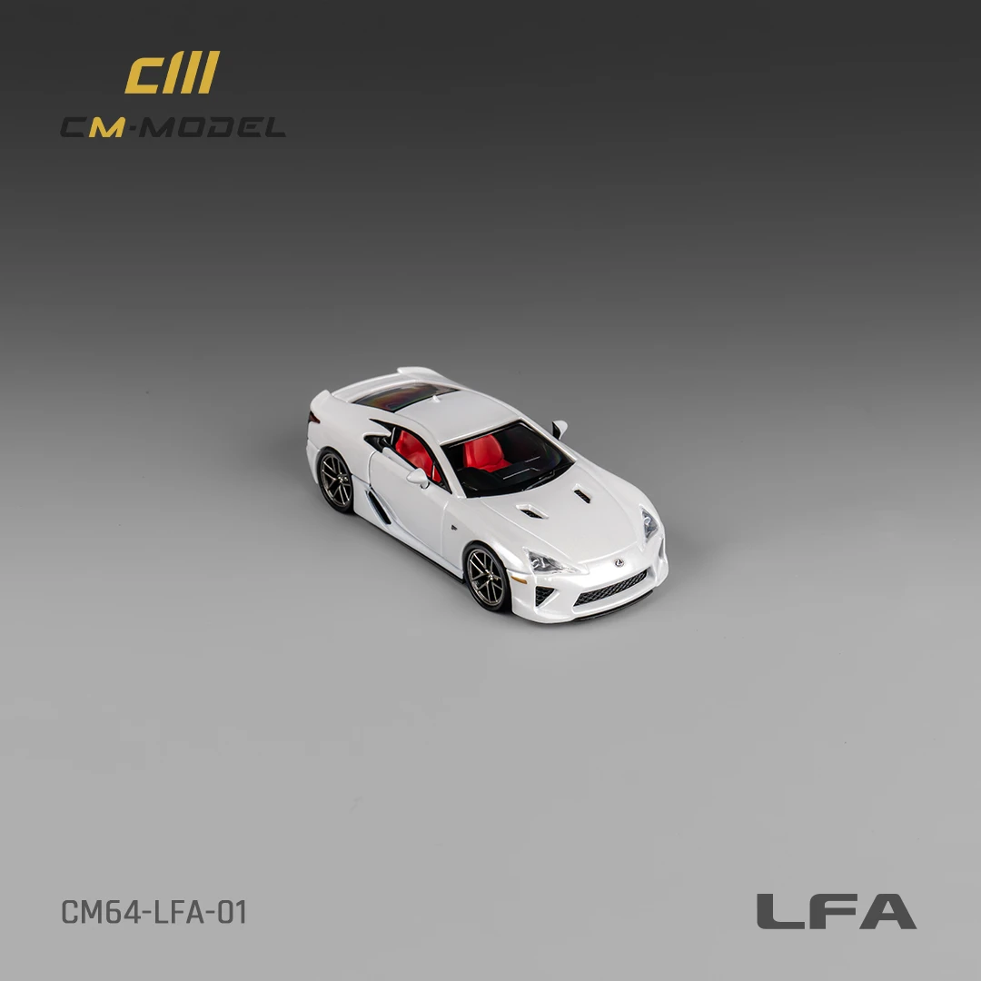 CM In Stock 1:64 LFA Pearl White Diecast Diorama Car Model Collection Toys