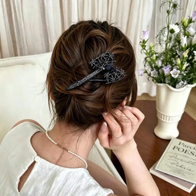 1 Stück Acryl-Haarklammer mit Blumenmuster, Modisches Damen-Haaraccessoire, Luxuriöse Haarspange, Elegante Haarklammer für den Hinterkopf – Detail 2