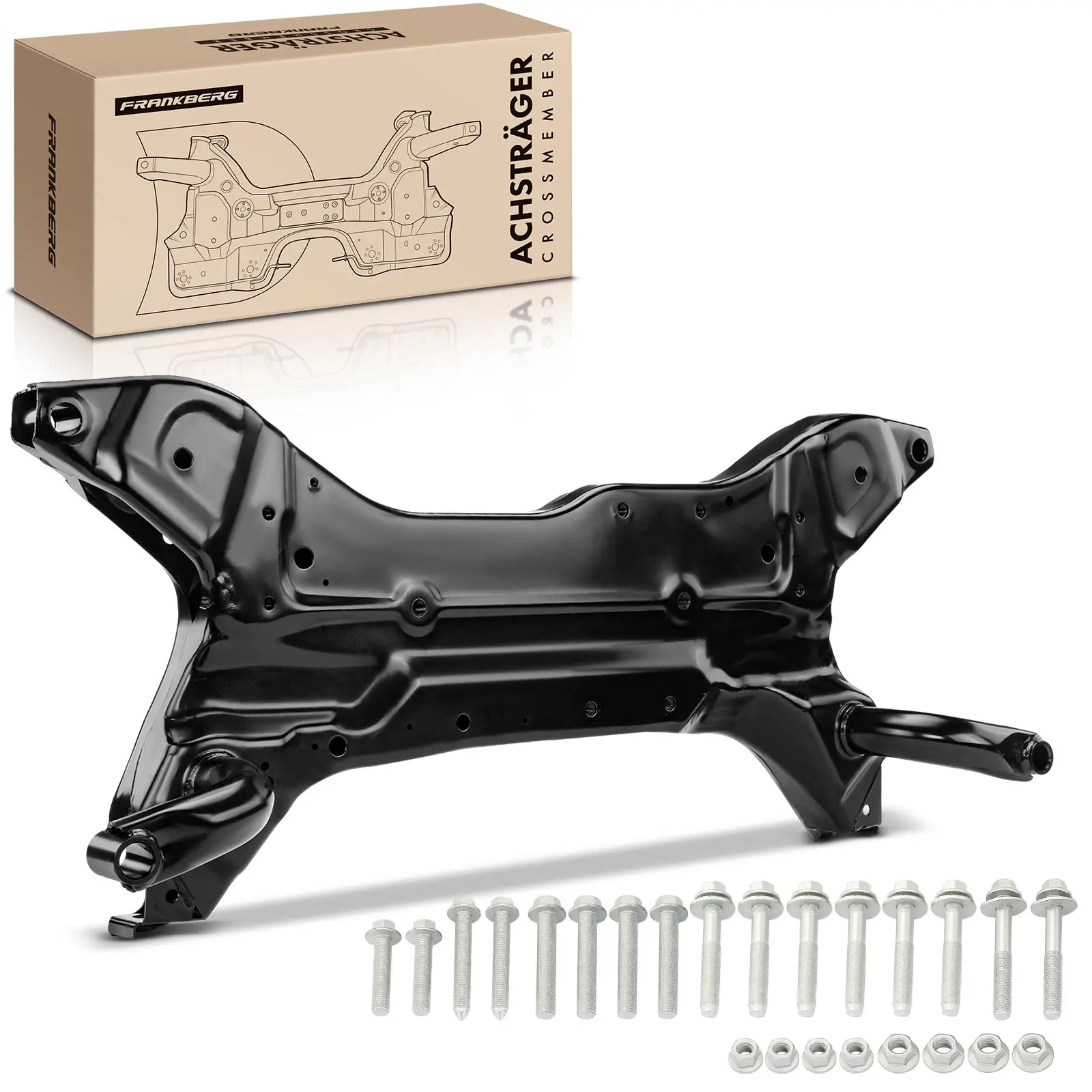 Frankberg 1x Aslageras, asdrager, motorhouder, vooras voor Dodge Caliber Jeep Compass Patriot 1.8L-2.4L 05105623AI
