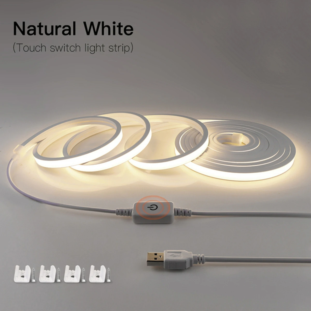5V USB COB LED Neon Strip Lights 1-5M Waterproof Flexible Neon Tape for Bathroom Cabinet Home Decor Room TV Backlight