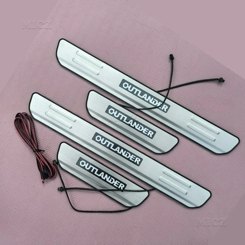 

Для Mitsubishi Outlander LED 2013-2019 автомобильные аксессуары, Стайлинг автомобиля, крышка двери автомобиля из нержавеющей стали, наружная накладка на порог