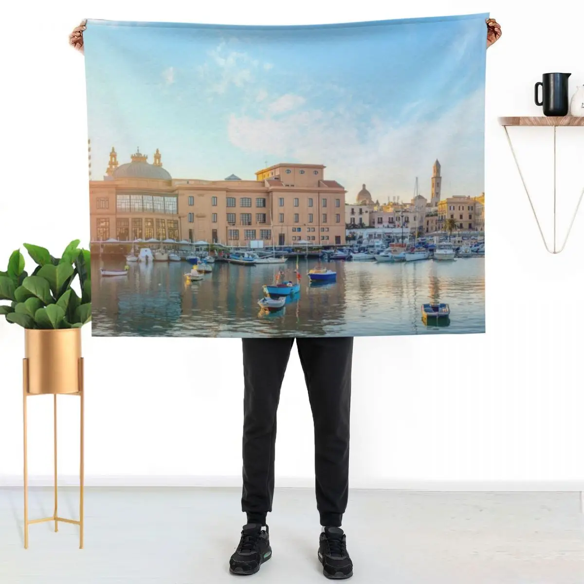Panorama of Bari, Italy Throw Blanket Summer Loose Luxury St Stuffeds christmas decoration For Sofa Thin Blankets