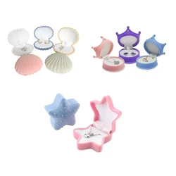 10 Stks/partij Mooie Fluwelen Bruiloft Engagement Ring Box Oorbellen Ketting Display Case Armband Houder Gift Box Voor Sieraden