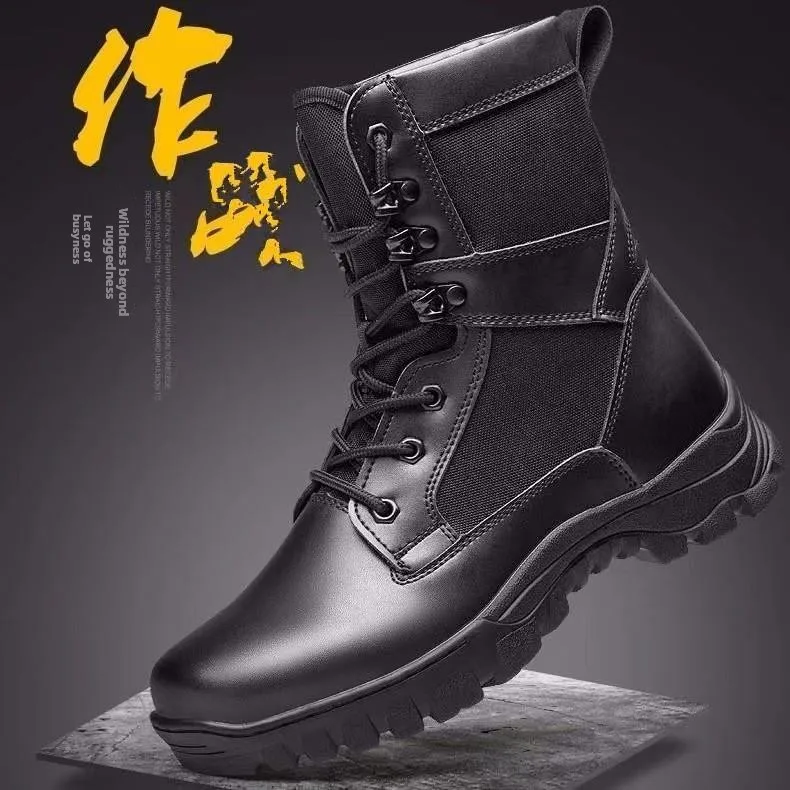 Ultra-Light Breathable Men's Training Boots Outdoor High-Top Mountain Climbing Shoes Shock-Absorbing Wear-Resistant Warm Boots