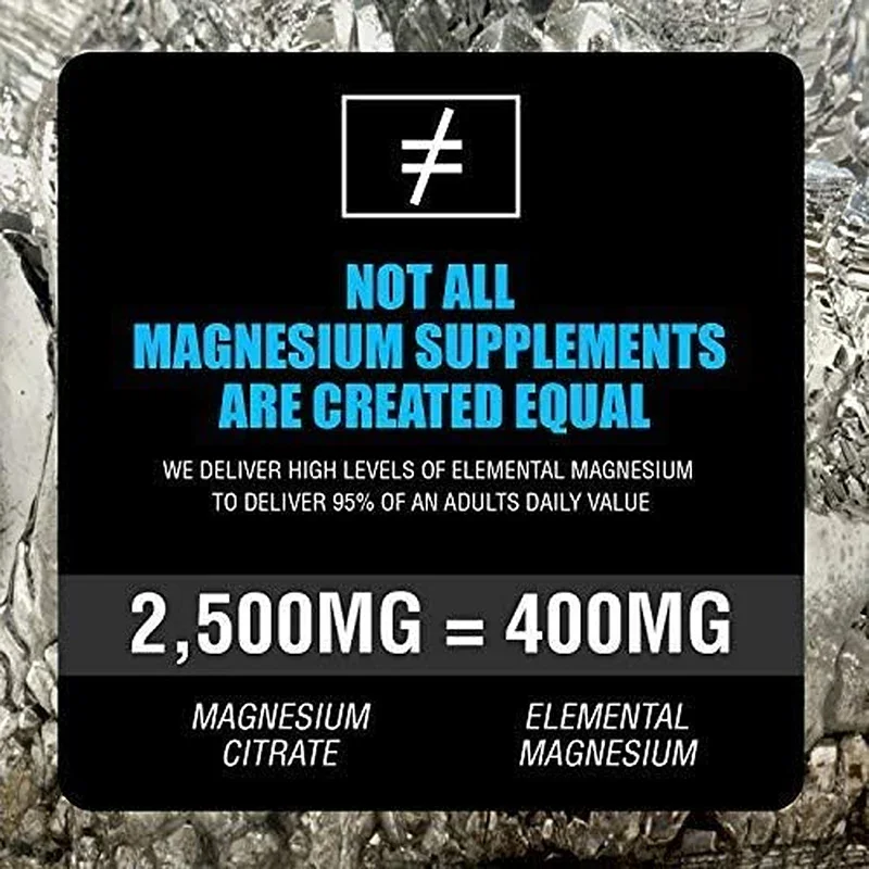 Magnesium Citrate - Helps Muscle Cell Metabolism, Improves Athletic Performance and Endurance, and Promotes Bone Health