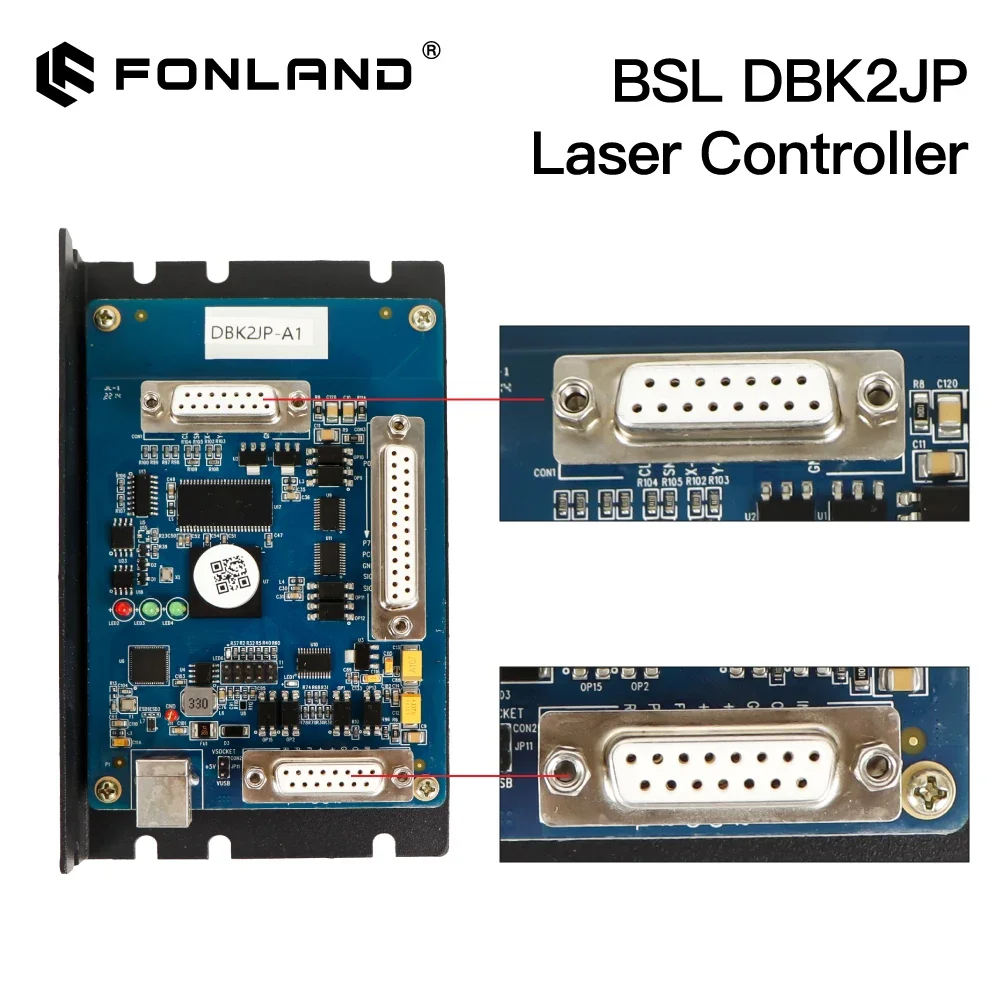 Fonland DBK2JP 4 IN 1 Laser Control Controller with BSLAPP Software for Fibre Mopa UV CO2 Laser Marking Machine Extended Axes