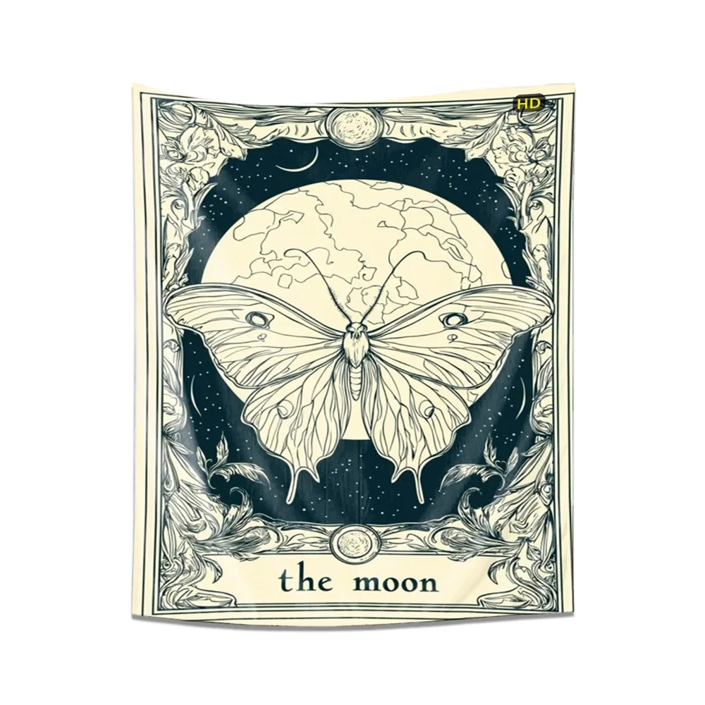Dreamy Moon Butterfly Bedroom Wall Decor Fabric Hanging