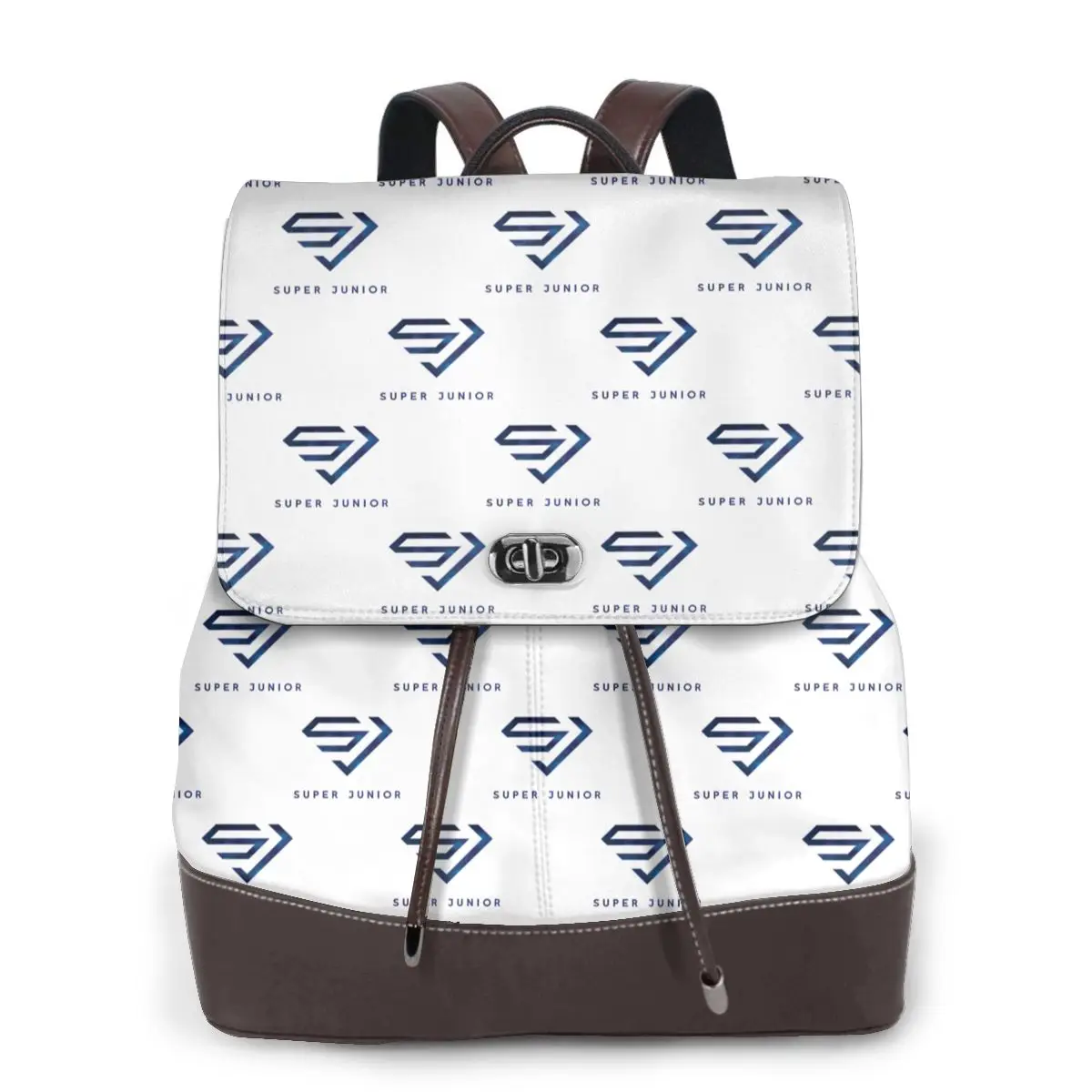 Super Junior Logo Bookbag School Student Bags Hiking Travel Daypack for Women Fashion Derma Backpack