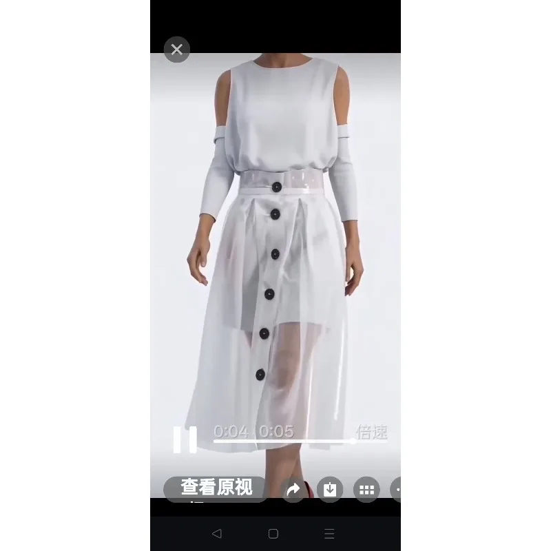 PVC Transparent A-line Skirt Stage Performance Model Wear for Women Ball Performance Clothing Waterproof Fashion Dress