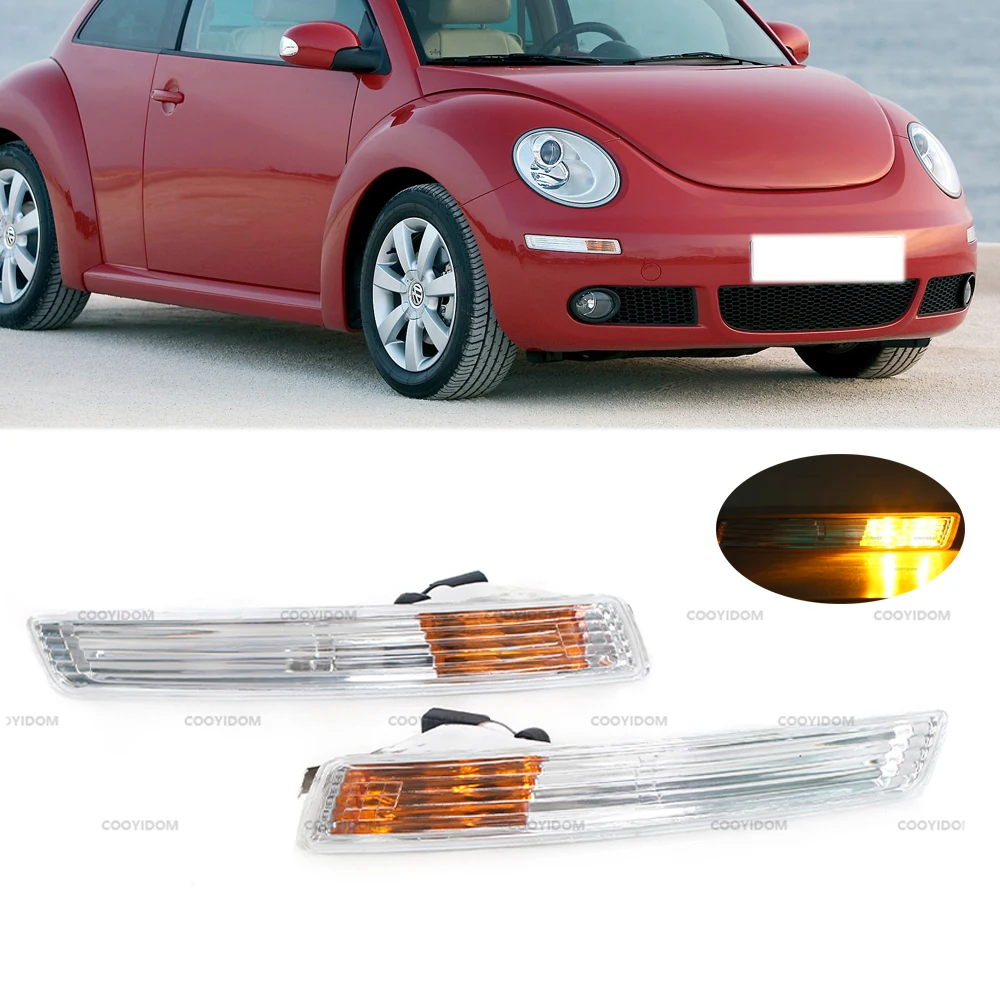 

With Bulb Turn Signal Light Front Bumper DRL Daytime Running Lamp For Volkswagen Beetle 2006 2007 2008 2009 2010 1C0 953 041 R/Q