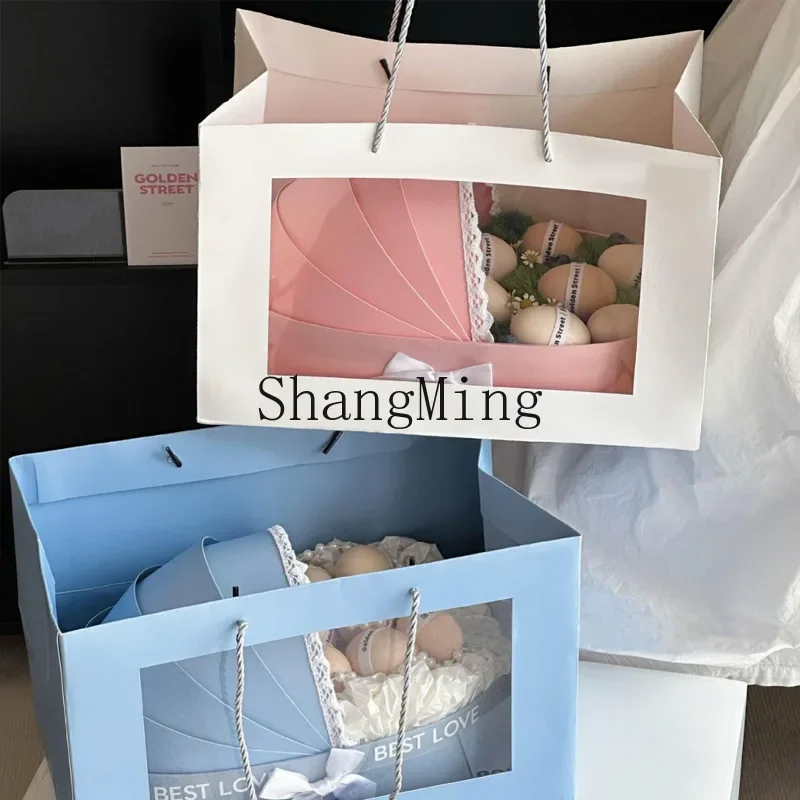 

CL cradle egg gift box girlfriend confinement gift basket fruit flower souvenir gift box empty box flower